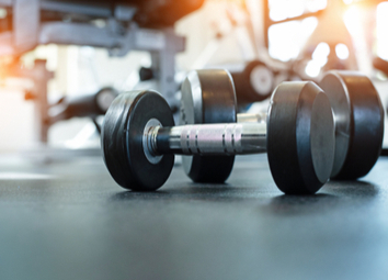 dumbbell-put-on-ground-floorat-fitness